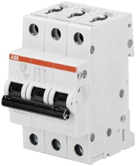 ABB S200 MCB 3 Pole C Curve 6kA 10A - ECS NZ
