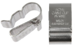 Picture of Stainless Steel Cable Clips, Straight on, 1-2 Wires (100/Pack)