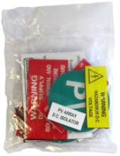 Show details for PV Warning Label Kit AS4777