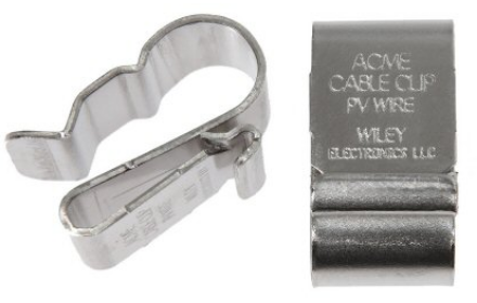Show details for Stainless Steel Cable Clip, Straight on, 1-2 Wires (Each)