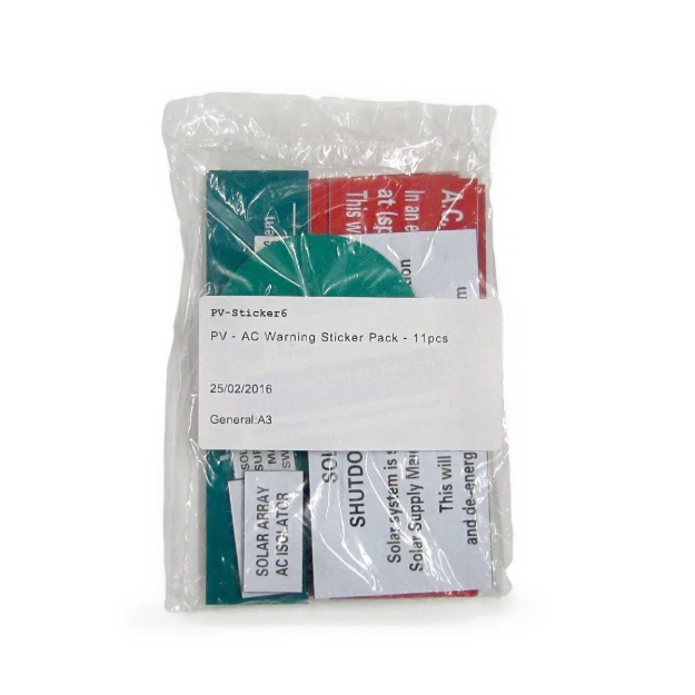 Picture of PV Warning Label Pack AC Micro Systems