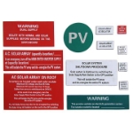 Picture of PV Warning Label Pack AC Micro Systems