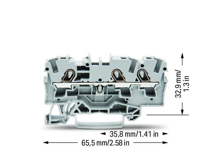 3 POLE TERMINAL BLOCK, 4MM, 2004-1301 - ECS NZ