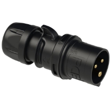 Show details for Midnight Black CEE Plug 16A 3P IP44