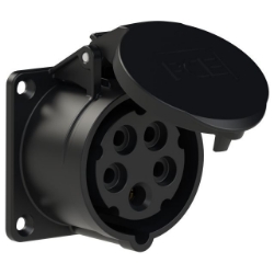 Show details for Midnight Black CEE Flanged Socket 16A 5P IP44/54