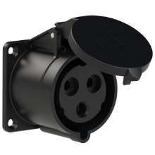 Show details for Midnight Black CEE Flanged Socket 32A 3p IP44