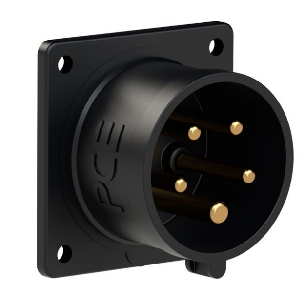 Picture of Midnight Black CEE Flanged Plug 16A 5p IP44