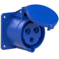 Show details for CEE Flanged Socket Straight 32A 3p IP44