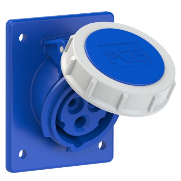 Picture of CEE Flanged Socket Sloping 16A 3p IP67