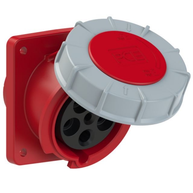Picture of CEE Flanged Socket Sloping 63A 5P IP67