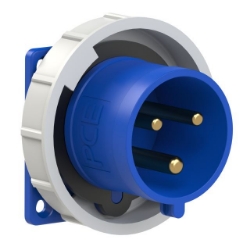 Show details for CEE Flanged Plug Straight 32A 3p IP67