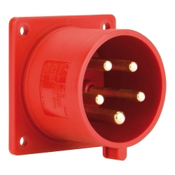 Show details for CEE Flanged Plug Straight 32A 5p IP44