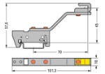 Picture of Busbar Carrier Single Angled 70mm