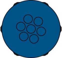 Show details for Hygienic Cable Entry Round Plate 7 Hole