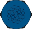 Picture of Hygienic Cable Entry Round Plate 19 Hole