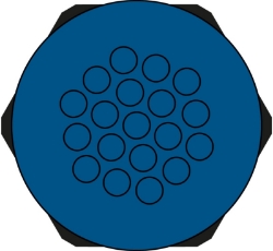 Show details for Hygienic Cable Entry Round Plate 19 Hole