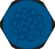 Picture of Hygienic Cable Entry Round Plate 14 Hole