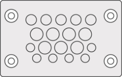 Show details for Cable Entry Membrane Plate 18-1 Hole Grey