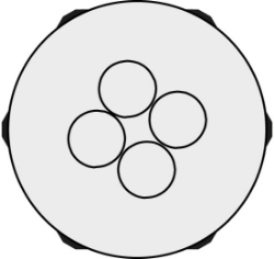 Show details for Cable Entry Round Plate 4 Hole