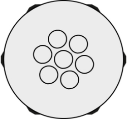 Show details for Cable Entry Round Plate 7 Hole