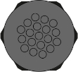 Picture of Cable Entry Round Plate 19 Hole Black