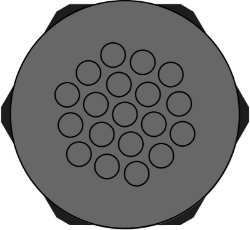 Show details for Cable Entry Round Plate 19 Hole Black