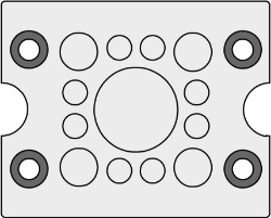 Show details for Cable Entry Membrane Plate 13 Hole Grey