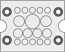 Show details for Cable Entry Membrane Plate 17 Hole Grey
