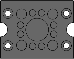 Show details for Cable Entry Membrane Plate 13 Hole Black