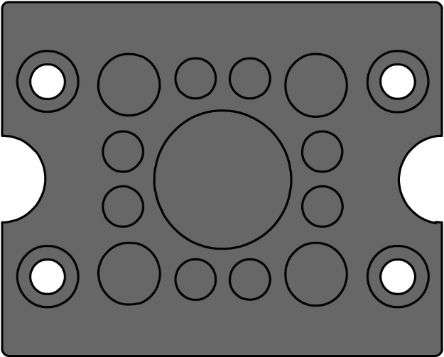 Picture of Cable Entry Membrane Plate 13 Hole Black