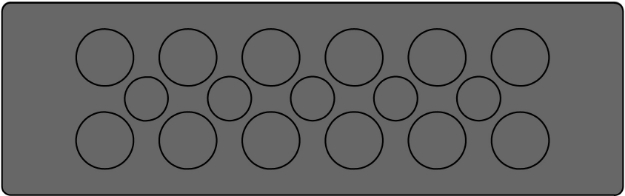 Picture of Snap-In Rectangular Plate 17 Hole