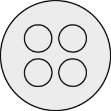 Picture of Snap-In Round Plate 4 Hole