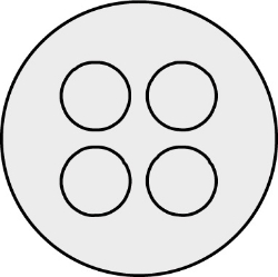 Show details for Snap-In Round Plate 4 Hole