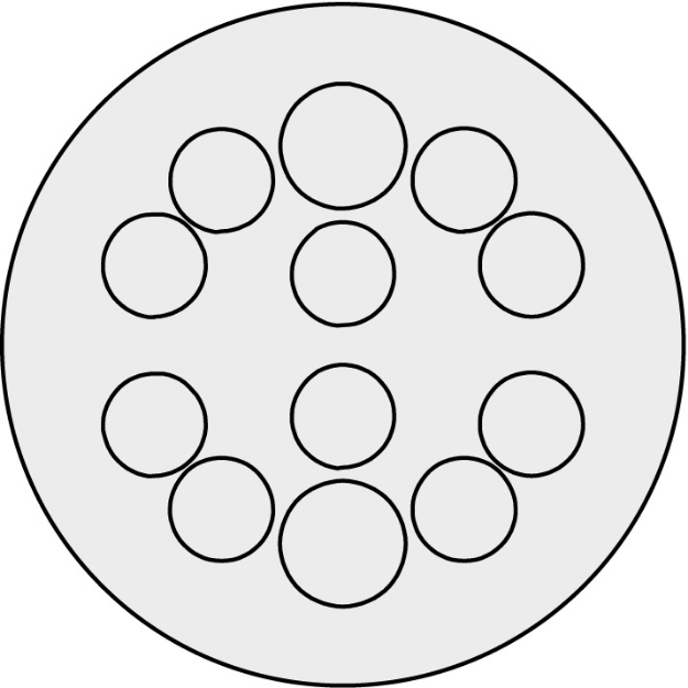 Picture of Snap-In Round Plate 12 Hole