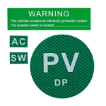 Picture of PV Warning Labels Grid Connect Kit