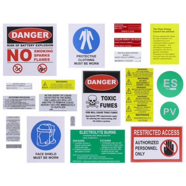 Picture of PV Warning Labels Off Grid Deluxe Kit
