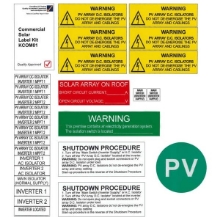 Show details for PV Warning Labels Commercial Kit