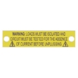 Picture of PV Warning Labels Loads Must Be Isolated