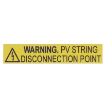 Show details for PV Warning Labels String Disconnection Point
