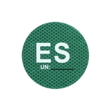 Show details for ES UN Round Hardback Label 100mm