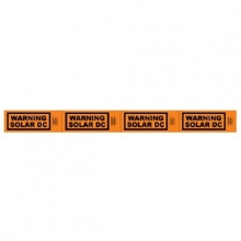Show details for Warning Solar DC Perforated Sticker Roll 38mm x 100mm x 50m