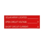 Picture of PV Warning Label Solar Array Located R/W