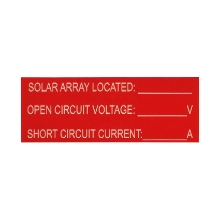 Show details for PV Warning Label Solar Array Located R/W