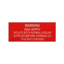 Show details for PV Warning Label Warning Dual Supply