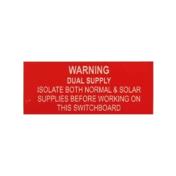 Show details for PV Warning Label Warning Dual Supply