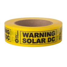 Show details for DC Warning Adhesive Tape 50m Roll