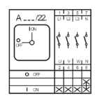 Picture of On-Off Cam Switch 4 hole 4P 25A