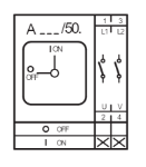 Picture of On-Off Cam Switch 22.5 / 30mm 2P 25A