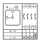 Picture of On-Off Cam Switch 22.5 / 30mm 4P 25A