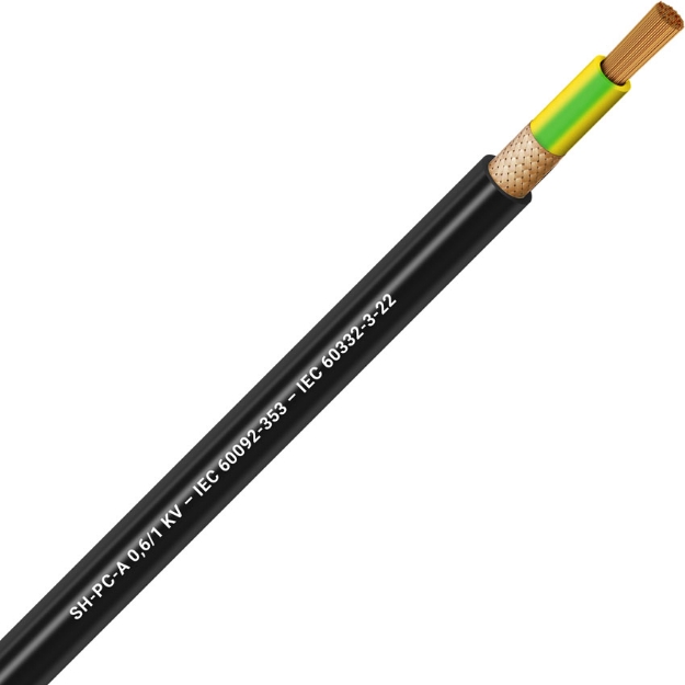 Picture of Armoured Single Core 1G185 Yellow/Green